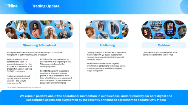 Nine dec half 2025 - outlook slide from presentation feb 2026