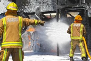 Airfield Rescue and Fire Fighting trainees. (Airservices)