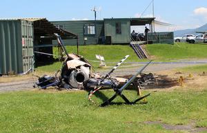 Ruptured fuel tanks caused a post-impact fire at Jaspers Brush. (ATSB)