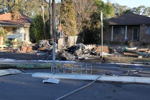 The crash site of Mojave VH-PGW in Canley Vale, NSW. (ATSB)