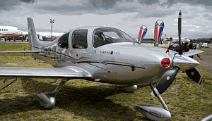 The ever-popular Cirrus SR22 on display at Avalon 2011.