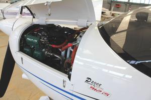 A fuel-injected Rotax 912iS fitted to a Tecnam P2008. (Tecnam)