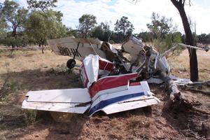 The wreckage of VH-UWR near Bourke. (ATSB)