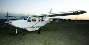 Western Australia Police Air Wing's new GA8 at Pearce, still to get its new livery. (WA Police)