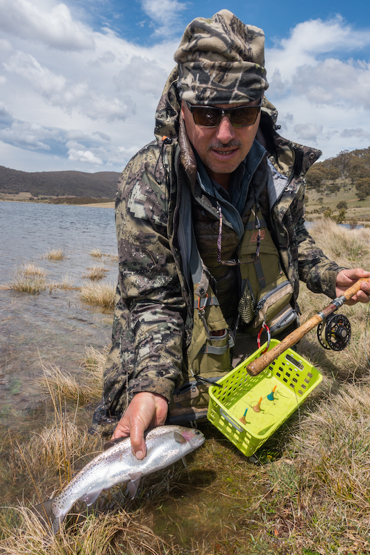 Longin was impressed by the performance the Tantangara rainbows put on when hooked.