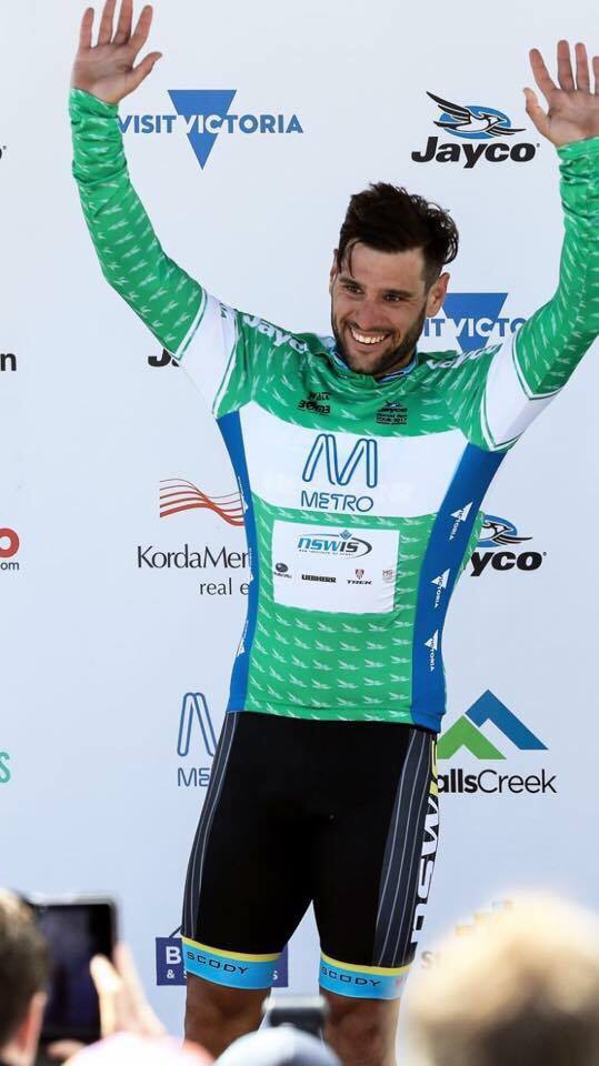 Jake Kauffmann, riding for the NSWIS team, won the sprint jersey at the 2017 Jayco Herald Sun Tour. Image: Supplied.