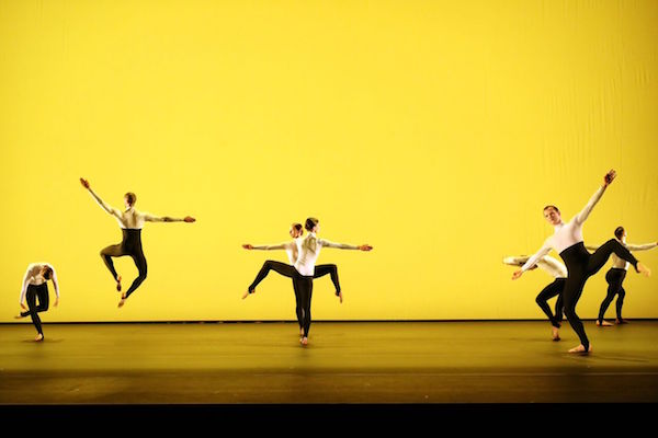 Dancers Sophie Cottrill, Harry Alexander, Rowan Parker, Oxana Panchenko, Kieran Page, Benjamin Warbis, Daniel Corthorn. Photo: Prudence Upton.