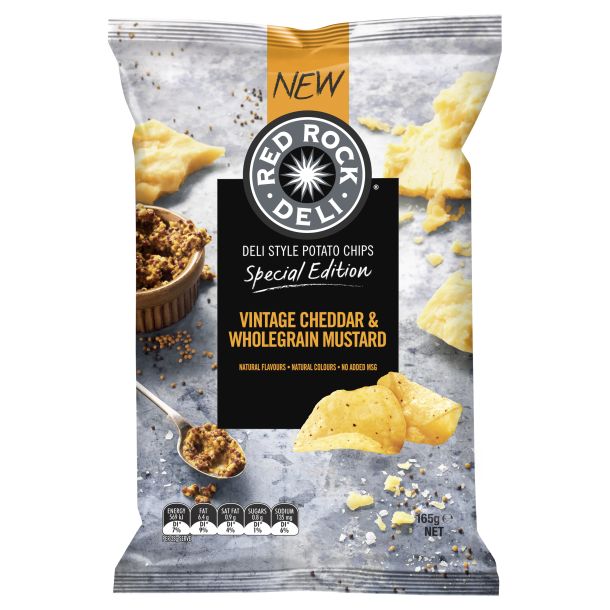 Red Rock Deli Vintage Cheddar Wholegrain Mustard 165g-1