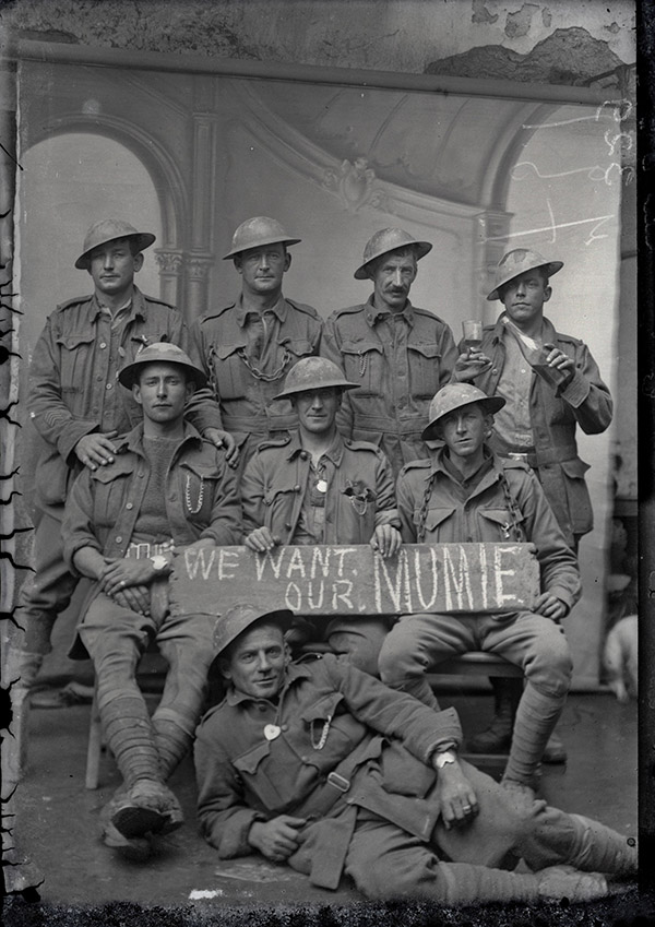 Remember me: the lost diggers of Vignacourt 
A group of soldiers from the 2nd Division, 1918.Photograph by Louis Thuillier
Courtesy Kerry Stokes Collection, the Louis and Antoinette Thuillier Collection
AWM P10550.140