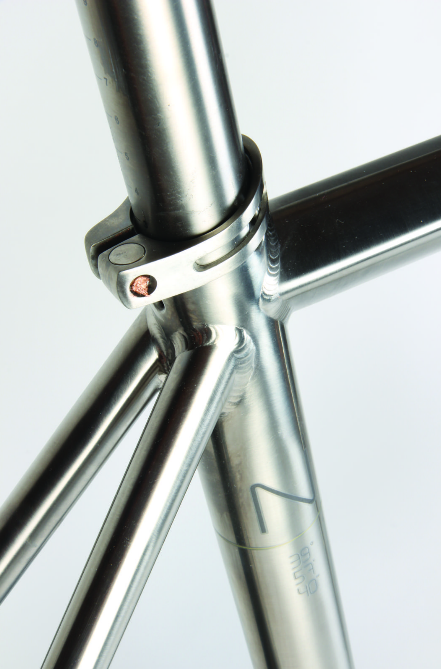 A very stylish post clamp - note the copper jointing paste that's needed to stop electrolysis between the metal components.