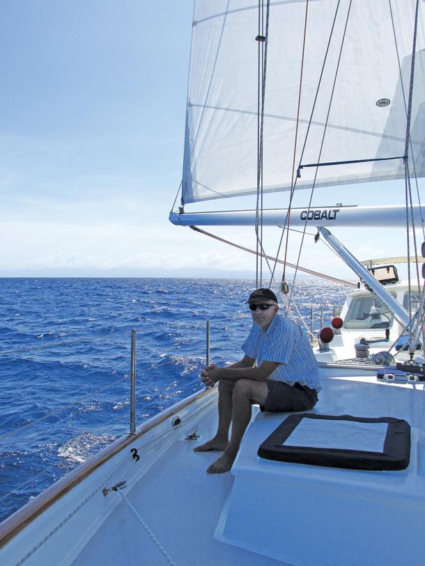 Anthony, on Cobalt, enjoying the fruits of his labour.