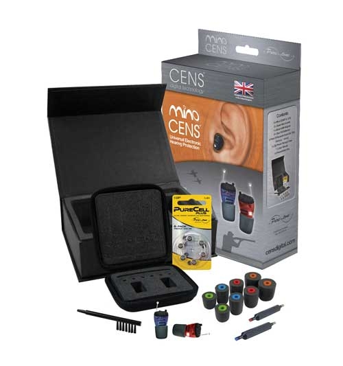 The complete Cens Mino Ear Protection Kit as supplied