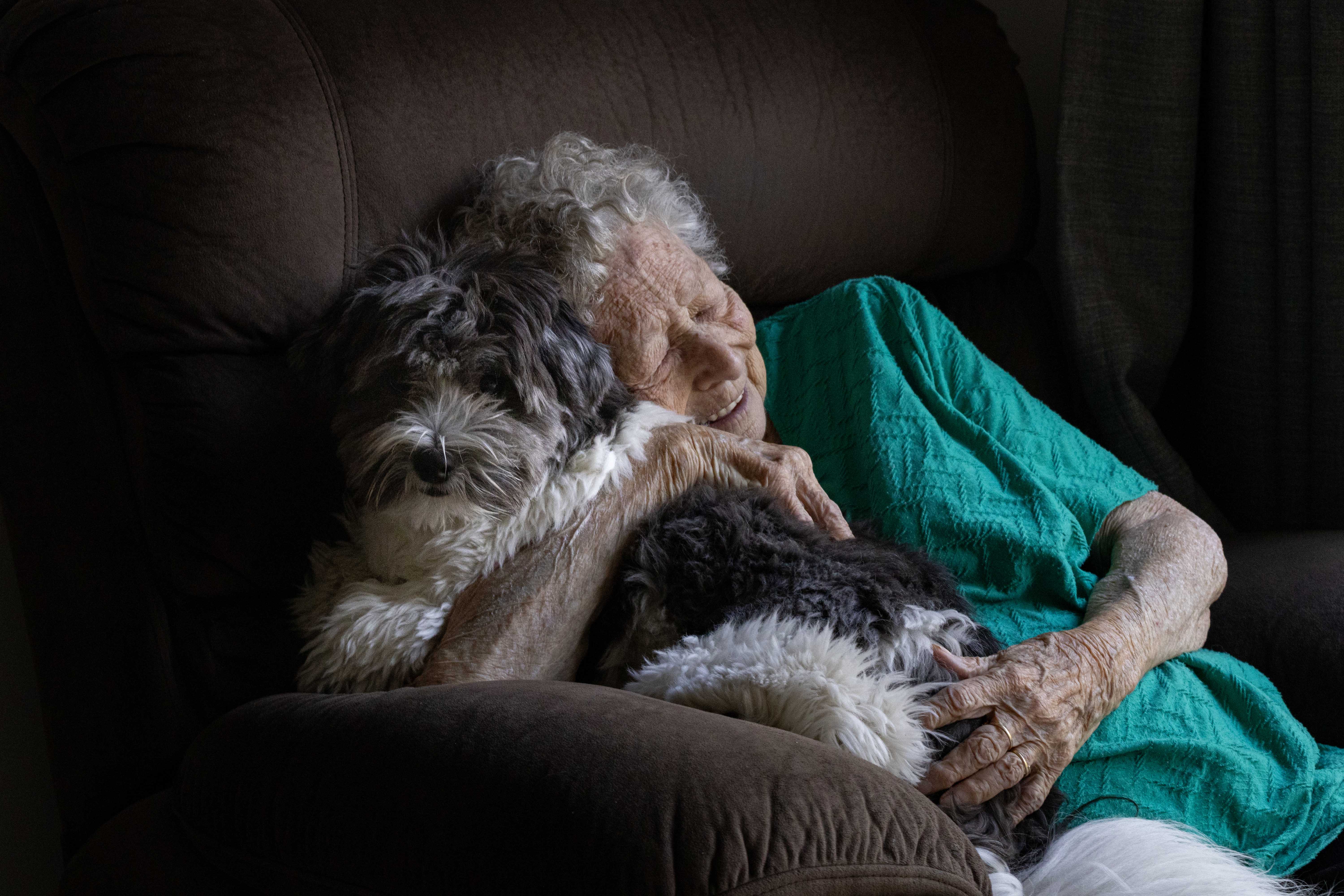 Young Photographer (12-18 years) First Prize $500Mavis and Darcy 2025 by photographer Isabella Rogers of Adelaide.“This photograph features my nana, Mavis and her dog, Darcy. I spent the day with my nanaand wanted to capture the bond between her and her dog. Darcy is very special to my nana as shegot her after the passing of her partner.”