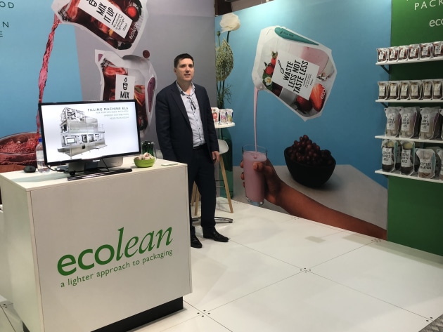 Ecolean’s Mark Easton (stand 2081) was in New Zealand to exhibit the company’s lightweight packaging, which aims to offer a reduced environmental impact. The packaging material consists of part plastic part calcium carbonate (chalk) which provides strength and stiffness to the package and uses less plastic. The company, which supplies Australian dairy company Bannister Downs, offers a packaging alternative to traditional rigid plastics and cardboard cartons for beverages, and increasingly food products like soups and stocks. Easton says interest has been strong at the show. “The next year is an important year for us, as we will have lots of installations coming on line on both sides of the Tasman.”