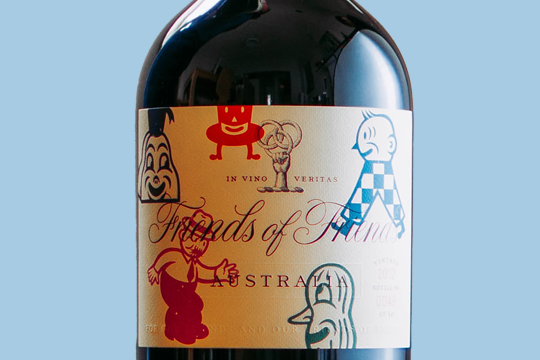 The 'distinctive and memorable' wine bottle labels were Illustrated by Gary Taxali, designed by Co Partnership and printed by MCC.