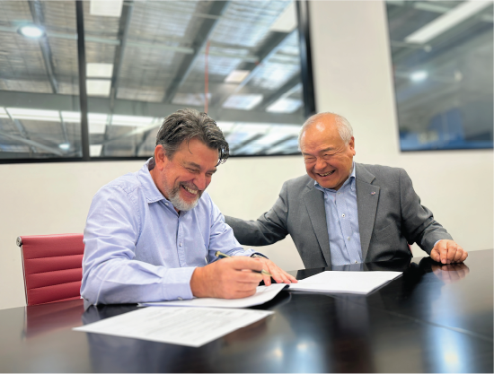 Cementing a long-standing partnership: Patrick Mercieca and Toshio Omori