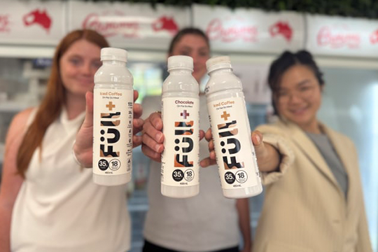 F&uuml;ll+ has been designed &ndash; structurally and visually &ndash; to reframe the product beyond protein shakes and create a "new mental category" in the chilled dairy aisle.