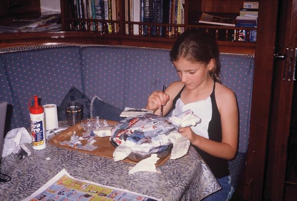 Jess at home on Willy Bolton.