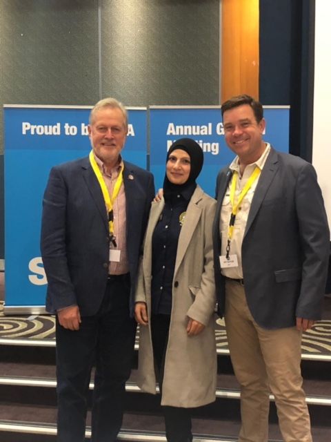 Kadeja with NSW SFF MLC Robert Borsak - left and NSW MLA Roy Butler.