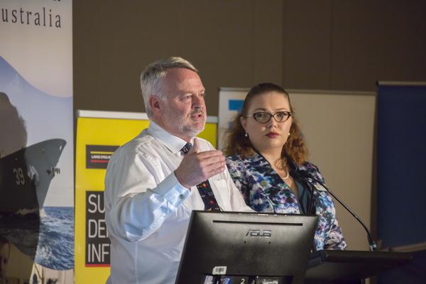 Our Kath and Kim. The CASG Deputy Secretary takes questions alongside ADM Managing Editor Katherine Ziesing. Credit: ADM Leigh Atkinson