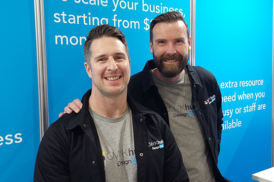 On-demand pre-press and design: Glen Francis (left) and Paul Norton, CMYKhub