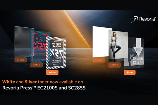 Enhance creative flexibility: Fujifilm expands specialty toners for Revoria Press EC2100S and SC285S, adding White and Silver to the existing palette