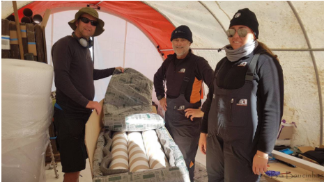 WOOLPACK being used to bring Ice Cores from Antarctica to New Zealand