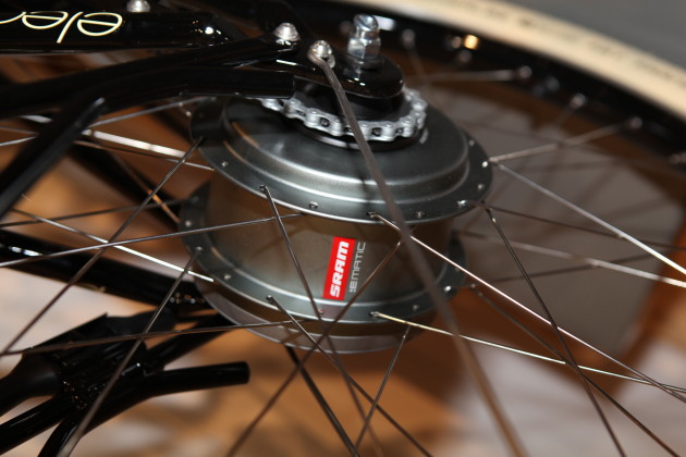 Electra has opted for SRAM&rsquo;s two speed Ematic rear hub motor for their ebike model.