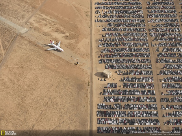 Thousands of Volkswagen and Audi cars sit idle in the middle of California’s Mojave Desert. Models manufactured from 2009 to 2015 were designed to cheat emissions tests mandated by the U.S. Environmental Protection Agency. Following the scandal, Volkswagen recalled millions of cars. By capturing scenes like this one, I hope we will all become more conscious of and more caring toward our beautiful planet.