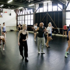 SDC artistic director Rafael Bonachela working with dancers at a short course dance intensive.  Photo:  Peter Grieg.