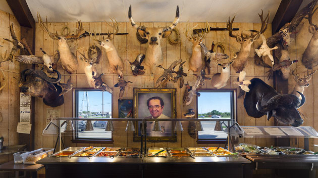 Documenting our American culture through our roadside landscape, I found this curious juxtaposition while looking for lunch in rural Texas, the heart of hunting country. Mikeska's Bar-B-Q is famous for it's Sunday BBQ buffet and its taxidermy. Authentic to the scene depicted, this highly-detailed image is constructed of over 100 individual photographs meticulously stitched together.
Copyright: © Richard Frishman, United States of America, Shortlist, Open, Still Life (Open competition), 2018 Sony World Photography Awards