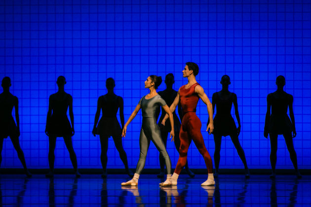 Robyn Hendricks and Maxim Zenin in Glass Pieces by Jerome Robbins. Photo by Kate Longley