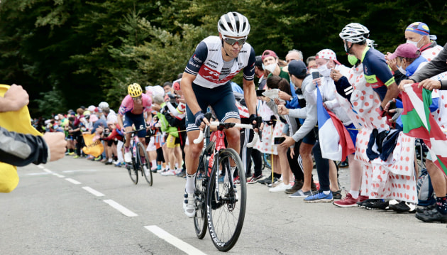 Richie Porte is enjoying a career-best performance at the Tour, the Trek-Segafredo climber finishing third on Stage 15. Image: Sirotti