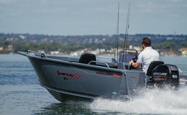 The Sniper Pro offers impressive performance with its 60hp Mercury four-stroke.