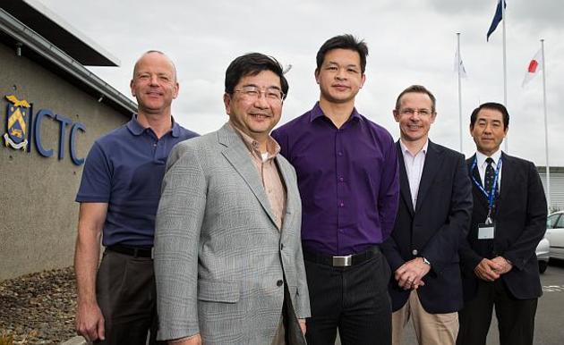 Left to right: CTC Aviation Group Director Anthony Petteford, President Mitani, CTC Acting Managing Director Julian So, Simon Cookson of JF Oberlin University and Takaharu Ishihara, Resident Professor at JF Oberlin.