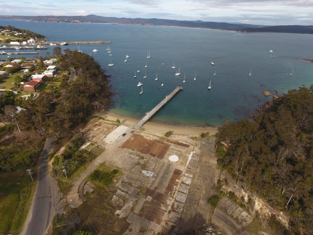 The proposed marina development site at Cattle Bay.