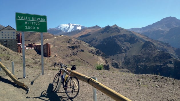 The climb to Valle Nevado is a lung buster but yields spectacular views of the Andes.