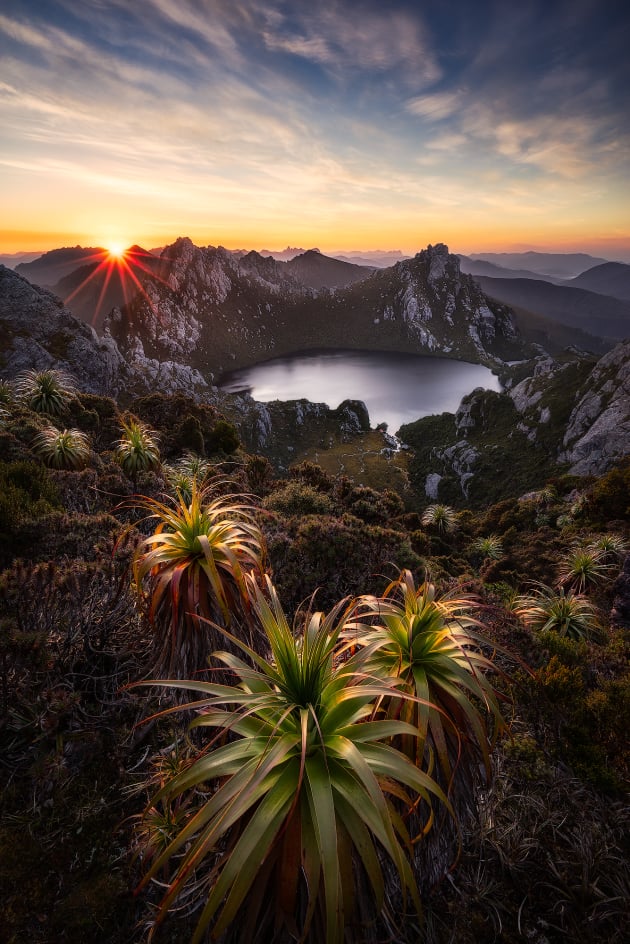 Chris Wiewiora's image of Lake Oberon in Tasmania's Wester Arthurs ranges graced the cover of our March issue. He spent five days trekking up and down the mountain to get the shot. © Chris Wiewiora