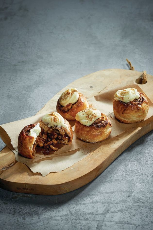 The pizza will be partly based on the company's Hot Sticky Cinnamon Buns.