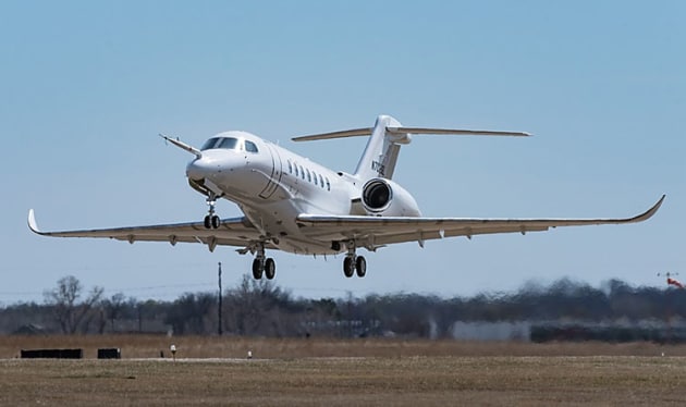 Textron has three Citation Longitude airframes in testing. (Textron Aviation)