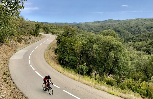 Traffic-free roads and stunning scenery ... two of the reasons 'Netti' loves training in Girona. Image: Nat Bromhead