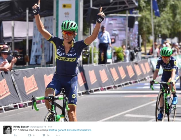 Orica-Scott's Katrin Garrot will be a rider to watch in the Santos Women's Tour.
