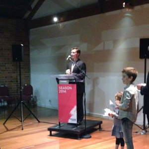 David McAllister speaking at the 2014 launch of Dance Creation.