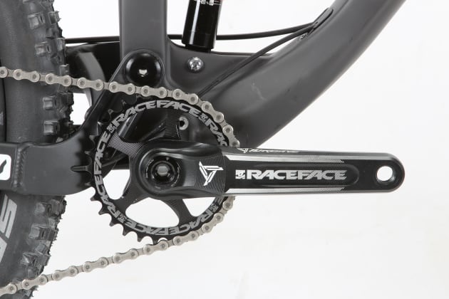 It’s 1X only with the Django and the XT build comes with a nice looking Race Face Cinch crankset.