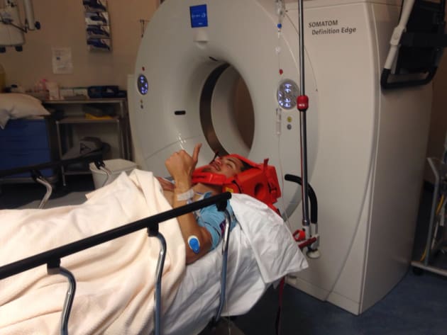 Despite initial fears of a broken hip Ivan was cleared of significant internal injuries.