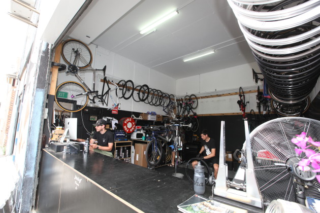 Where else can you talk to the mechanics without having to get off your bike?