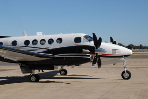 Beechcraft's King Air 250 at Sydney Airport. (Steve Hitchen)