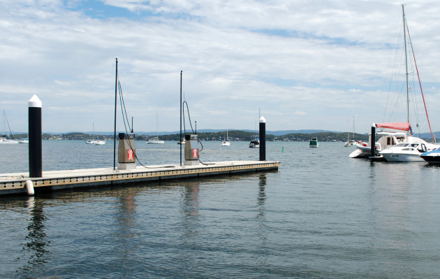 The new fuel dock is positioned to shelter the rest of the marina from the westerly swell.