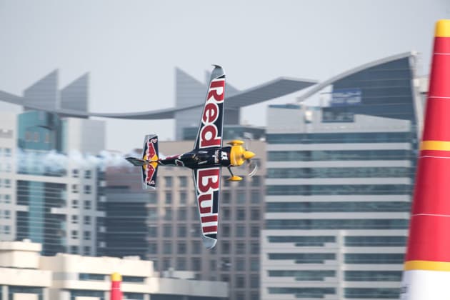 Martin Sonka on his was to his maiden Red Bull Air Race victory at Abu Dhabi in 2017. (Niam Chidiac / Red Bull Content Pool)