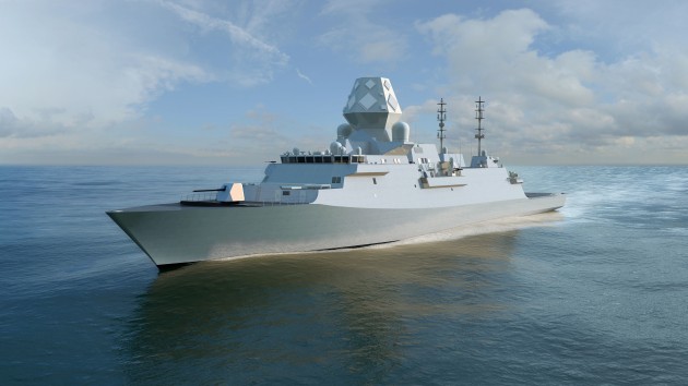 Artist's impression of the GCS-A for Sea 5000 complete with CEA phased array. Credit: BAE Systems PLC